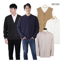 [엠포르스] 깔끔한 남자 봄코디 남자티셔츠 니트가디건 슬랙스 면바지 맨투맨 패딩조끼 (ML