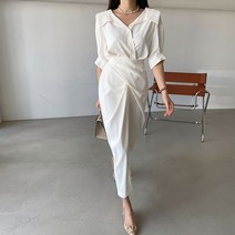 더제이수 / 이엘 셔츠 랩 원피스