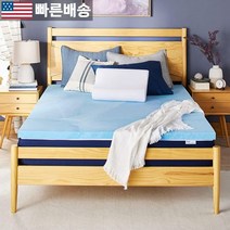 [Sleep Innovations 정품] 5.1cm(2인치) 쿨링 젤 주입 메모리 폼 매트리스 토퍼 킹 사이즈 시원한 편안함 미디엄 서포트 527309, 2-inch Cooling Gel Memory Foam, Queen