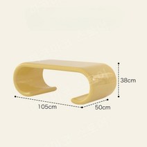 [정품]버터 귀여운 거실 소파 테이블 빈티지 낮은테이블, 버터옐로우 M