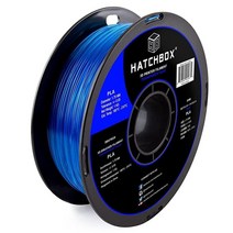 HATCHBOX PLA 3D 프린터 필라멘트 치수 정확도 0.03mm 1kg 스풀 1.75mm 투명 레드, Blue