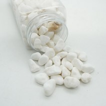 화이트 백자갈 대 조약돌 분갈이 어항 정원 예쁜 장식 화분 색 돌 자갈 자연석 800g, 아트스톤화이트/대800/6066