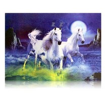 민트딜 백마 사자 입체그림 인테리어 소품 장식품 그림액자 선물용