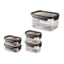 락앤락 비스프리 모듈러 밀폐용기 3종 세트 블록 2호, 1세트, 1.5L + 2p 260ml + 2p 450ml