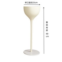 실내 화분대 스탠드 심플 크림 카페 인테리어 대형, 유백색 25 x 80 흰색 베이스