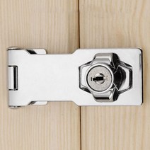 중문 잠금 미닫이 문고리 슬라이딩 잠금장치 이중 열쇠 고정 여닫이 걸쇠 도어락 걸고리 키, 실버180도-소