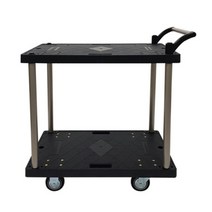 신원산업 플라스틱 검정 2단대차 알루미늄 손잡이 소/중/대/특대, 대형