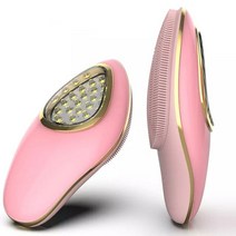 워터필링기 근적외선치료기 2023 초음파 실리콘 페이셜 클렌징 브러시 EMS 마사지 고주파 뷰티 LED 마이크, 02 Pink