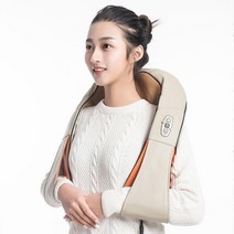 어깨온열찜질기 목어깨 전기찜질 깊은 열 안마 적외선 마사지기 u자형 전기 지압 목 뒤 어깨 몸 자동차/, 03 Beige 3 button_04 US plug
