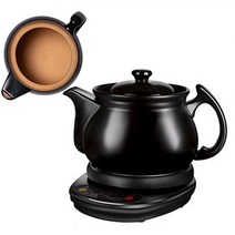전기 약탕기 한약탕기 도자기 한약탕약기 중탕기 달임, 9.5L 냄비A + 블랙베이스 A