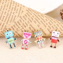 마타타 비즈공예 재료 깡통 로보트 팬턴트 참(13x22mm), 4#