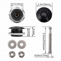 범용 푸시 버튼 퀵 릴리스 후드 핀 보닛 잠금 클립 래치 범퍼 2 개, 01 30mm Black 2pcs
