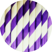 빌리에코 친환경 스트라이프 단단한 종이빨대(보라)10개, 10개, 1개