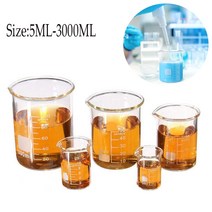 파이렉스 유리 비커 붕규산염 GG-17 눈금 화학 측정 3000ml-5ml, 04 150ml