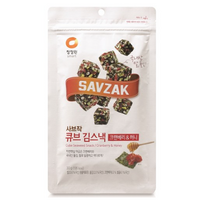 청정원 사브작 큐브 김스낵 크랜베리/허니, 30g, 4개