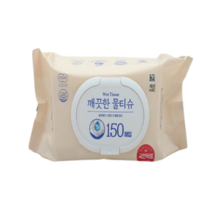 다이소 에끌라 깨끗한 물티슈 1017947, 6팩, 150매