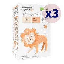 Lowenzahn 뢰벤짠 Folgemilch 3 단계 수입 분유 (10개월~) 500g 3개