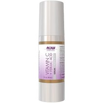 NOW Solutions 비타민 C 세럼 플러스 페룰산 피부 미백 및 타이트닝 고농축 28.3g(1온스)
