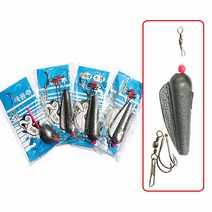 금호조침 원투 낚시 묶음추 장어 도다리 보리멸 다운샷 봉돌 원투추 바늘 채비, 02.일반묶음추 20호 4개