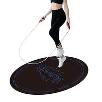Nuveti 로프 줄넘기 매트 실내 줄넘기 매트 139.7 x 88.9cm(55 x 35인치) 6mm 매우 두꺼운 미끄럼 방지 운동 및 피트니스 매트 흡수성 및 편안한 점프 매트, Black/Blue