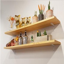 원목 벽선반 선반대 까치발 원목 우드 상판 ㄱ자 선반, 500 x 220 (mm), 실버(18mm), 선반상판