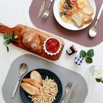 [바보사랑] 파스텔 실리콘 크라운 테이블매트(4color) lovesweety, 종류:그린