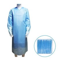 병원 실험실 김장 일회용 비닐 가운 앞치마10p(L) 연구실