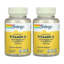 솔라레이 비타민 C 로즈힙 아세로라 1 000mg 100정 Acerola 비타민씨 2개, 1개, 기본