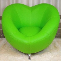 1인 하트 디자인 의자 네일샵 인테리어 카페 러브 침실, 핑크 가죽 아트 + 페달