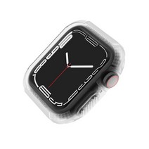 워치 케이스 애플 호환 견고한 커버 시계 44mm 40mm 45mm 41mm 8 se 6 5 3 iWatch Accessorie TPU 화면 보호기 시리즈 7, Clear_38mm or 40mm or 41MM