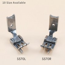 홈트레킹 런닝머신 JUKI 515 Brother 842 트윈 바늘 재봉틀 액세서리 부품 브래지어 용 S570 오른쪽 및 왼, 11 S570R 1-2_02 0.2cm