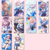 10장세트 수집카드 붕괴3rd 카드커버 스티커 엘리시아 키아나 카스라나 브로냐 자이칙 귀여운 캐릭터 버스카드 스티커 애니메이션굿즈, BH-19