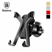 베이스어스 송풍구 스마트폰 거치대, 골드, 1개