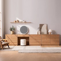 [3만원 즉시할인][스칸디아] 알토 디자인 서랍장 & 화장대 세트(E0등급), 오크