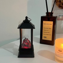 불멍 무드등 LED 간접조명 취침등 집들이선물 3D 시뮬레이션 불꽃 벽난로 랜턴 크리에이티브 LED 야간 조명, 06 S6 5.5x5.5x13cm