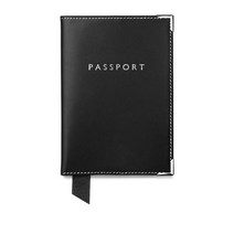 아스피날오브런던 오브 런던 블랙 가죽 커버 Aspinal Of London black Leather Passport Cover 314719