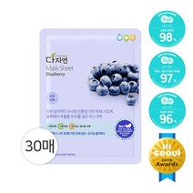 자연의벗 다자연 블루베리 마스크팩 30매, 단품, 단품
