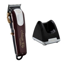 Wahl Professional - 5-Star 매직 클립 유선무선 헤어 클리퍼 #8148 가중 무선 충전 스탠드 #3801-100 포함 전문 이발사 및 스타일리스트용