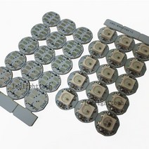 100pcs WS2812B 5050 RGB LED 및 PCB 보드 주소 지정 모듈 픽셀 빛 5V 미니 (10mm * 3mm) 방열판, 한개옵션0
