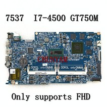 새로운 I7-4500U GT750M 2G Dell Inspiron 15 7000 7537 시리즈 노트북 마더 보드 12311-2 KJ7NX CN-02KN1H, 한개옵션0