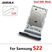 정품 삼성 갤럭시 S22 플러스 울트라 듀얼 SIM 카드 슬롯 SD 트레이 홀더 어댑터 10 개/로트, 1.S22 Black