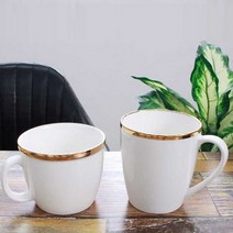 퓨어화이트 골드링 머그컵 2style, 슬림형