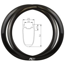 자전거 림 튜브리스 700c 로드 휠 50mm 깊이 * 와이드 림 V 브레이크 20/24H 바살트 표면 자전거 카본 포함