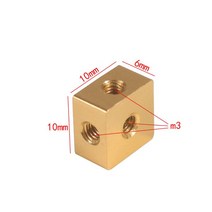 셀프촬영 브이로그 M3 나사 사각 코너 너트 브래킷 2 개/묶음 알루미늄 합금 부품 고정 6 면 스레드 플레이트 블록 큐브 DIY 액세서리, [04] 10x10x6mm Gold, 04 10x10x6mm Gold