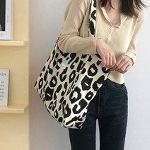 엄마랑아가 화이트 핑크 호피무늬 에코백 숄더 토드 두가지 캔버스백 원단가방 피크닉 여행
