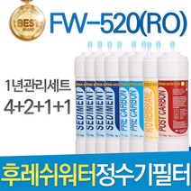 후레쉬워터 심비 FW-520(RO) 고품질 정수기 필터 호환 전체세트, 선택1 - 전체구성세트(1+1+1+1=4개)