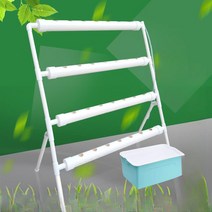 수직재배기 식물 수경 스마트팜 가정용 상추 키우기 친환경 플라스틱, B. 단면사다리 4파이프 36구멍 + 박스