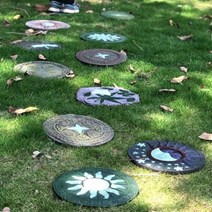 야광 정원 디딤돌 디딤석 바닥돌 마당 조경석 옥상 테라스 인테리어 아이놀이용, B