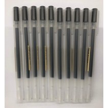 무지 펜 [일본제] 젤 잉크 볼 포인트 펜 블랙 10EA 세트 Muji Gel Ink Ball Point Pen 0.38-mm Black 10 Pcs