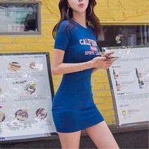 상큼 발랄 글램룩 여자 캐주얼 미니 원피스 체형커버